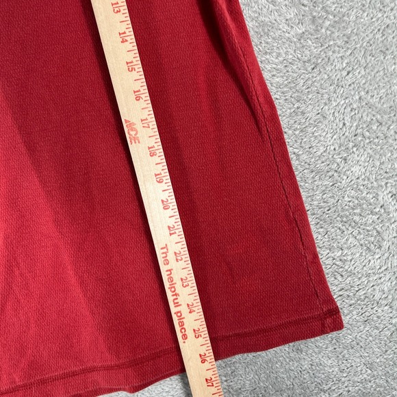 Guess USA Long Sleeve Shirt Mens Large Red‎ V-Neck Cotton Y2K 2000s - Picture 7 of 8